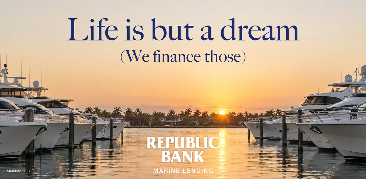 Republic Bank Marine Lending print ad: Life is but a dream (We finance those).
